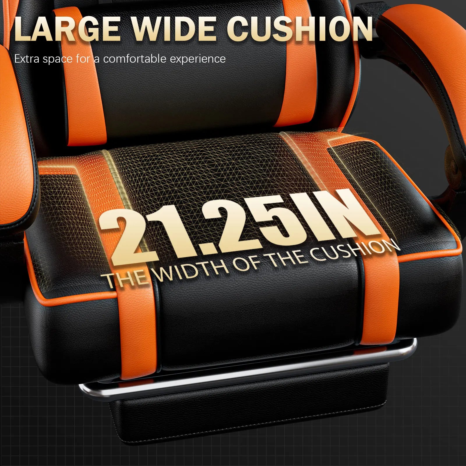 Reclining Gaming Chair with Footrest – PU Leather Ergonomic Gamer Chair