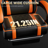 Reclining Gaming Chair with Footrest – PU Leather Ergonomic Gamer Chair