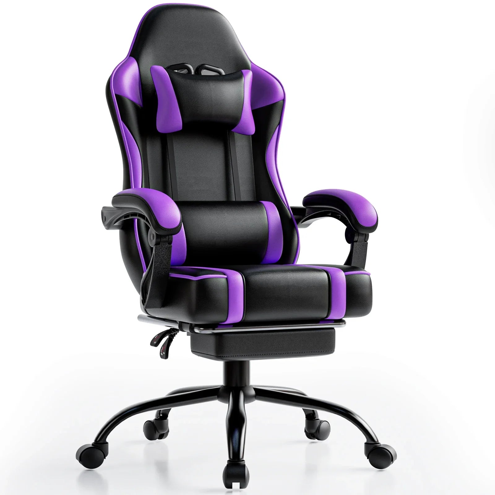 Reclining Gaming Chair with Footrest – PU Leather Ergonomic Gamer Chair